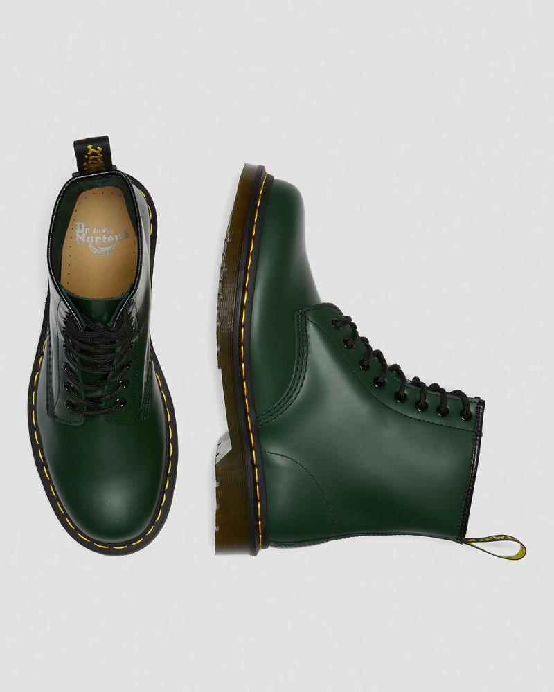 Dr Martens 1460 Smooth Læder Snørestøvler Herre Grøn | DK 533MQZ